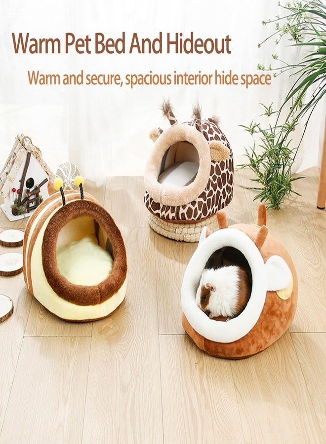 EAEDMY Guinea Pig Bed House & Hideout for Rat Bearded Dragon Hedgehog Ferret to Sleep and Hide, Guinea Pig Cage Accessories Habitat Décor (Large, 6.Christmas fire Dragon) - Image 5